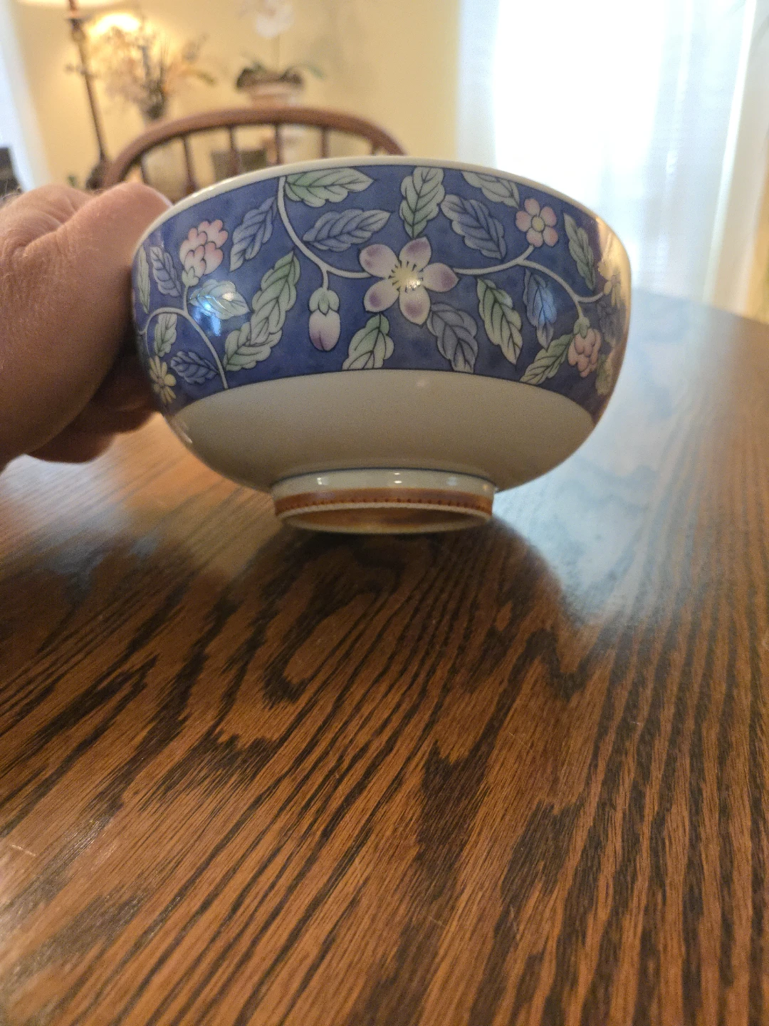 Blue Floral Ceramic Bowl - photo 3