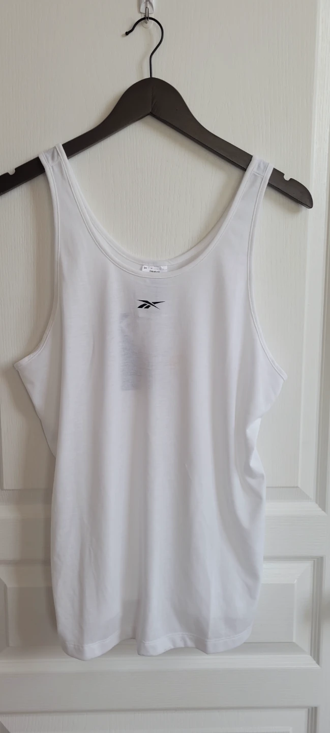 Reebok Women's White ID Train Supremium Tank Top - Size L