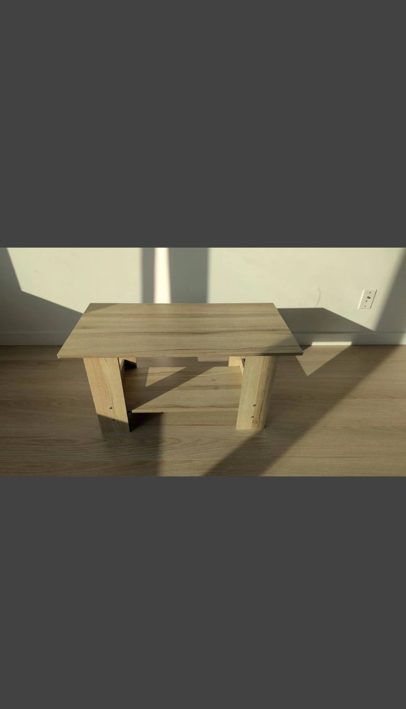 (FREE DELIVERY) Wooden Coffee Table with Shelf