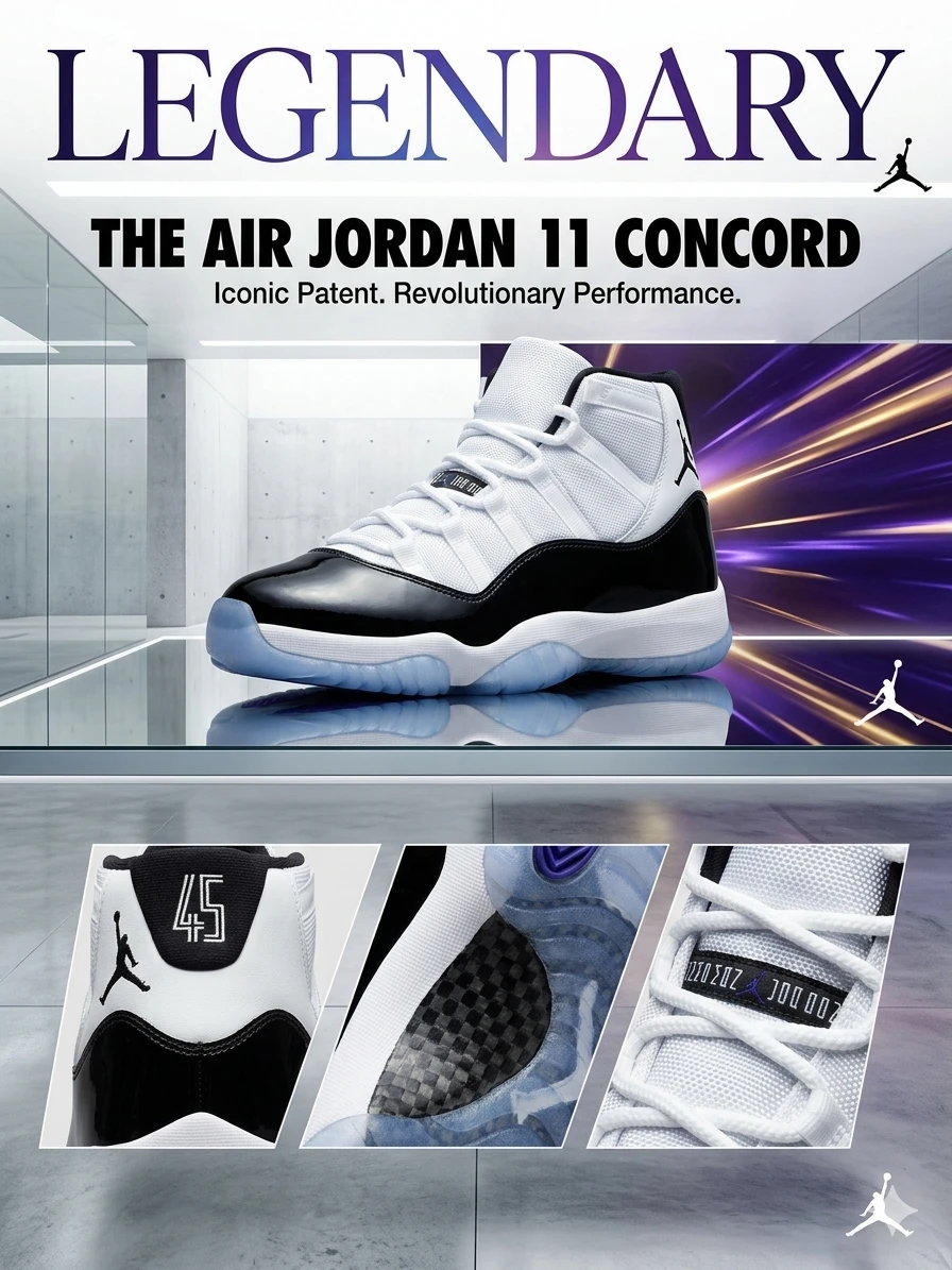 Air Jordan 11 Concord "45" Sneakers - photo 4