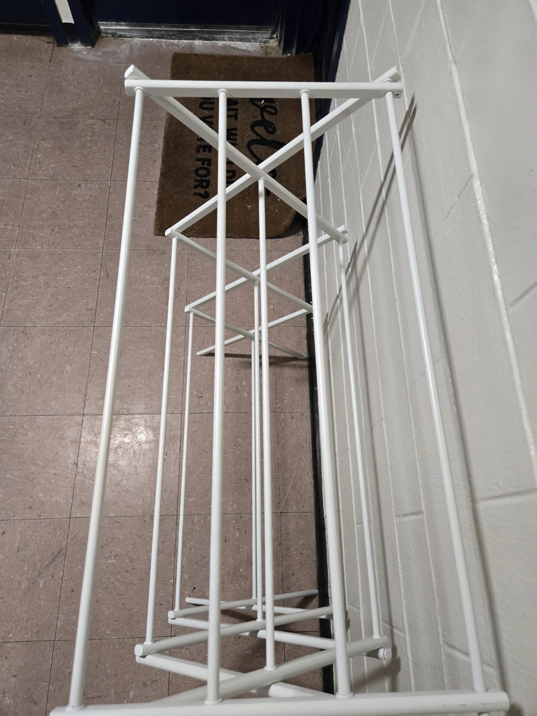 Classic Folding Clothes Drying Rack - Compact White Metal - photo 3