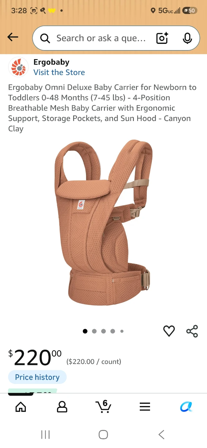 Ergobaby Omni Deluxe Baby Carrier - Canyon Clay