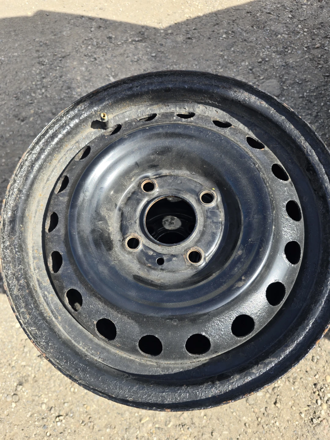 Set of 4 Black Steel Wheels 4x114.3