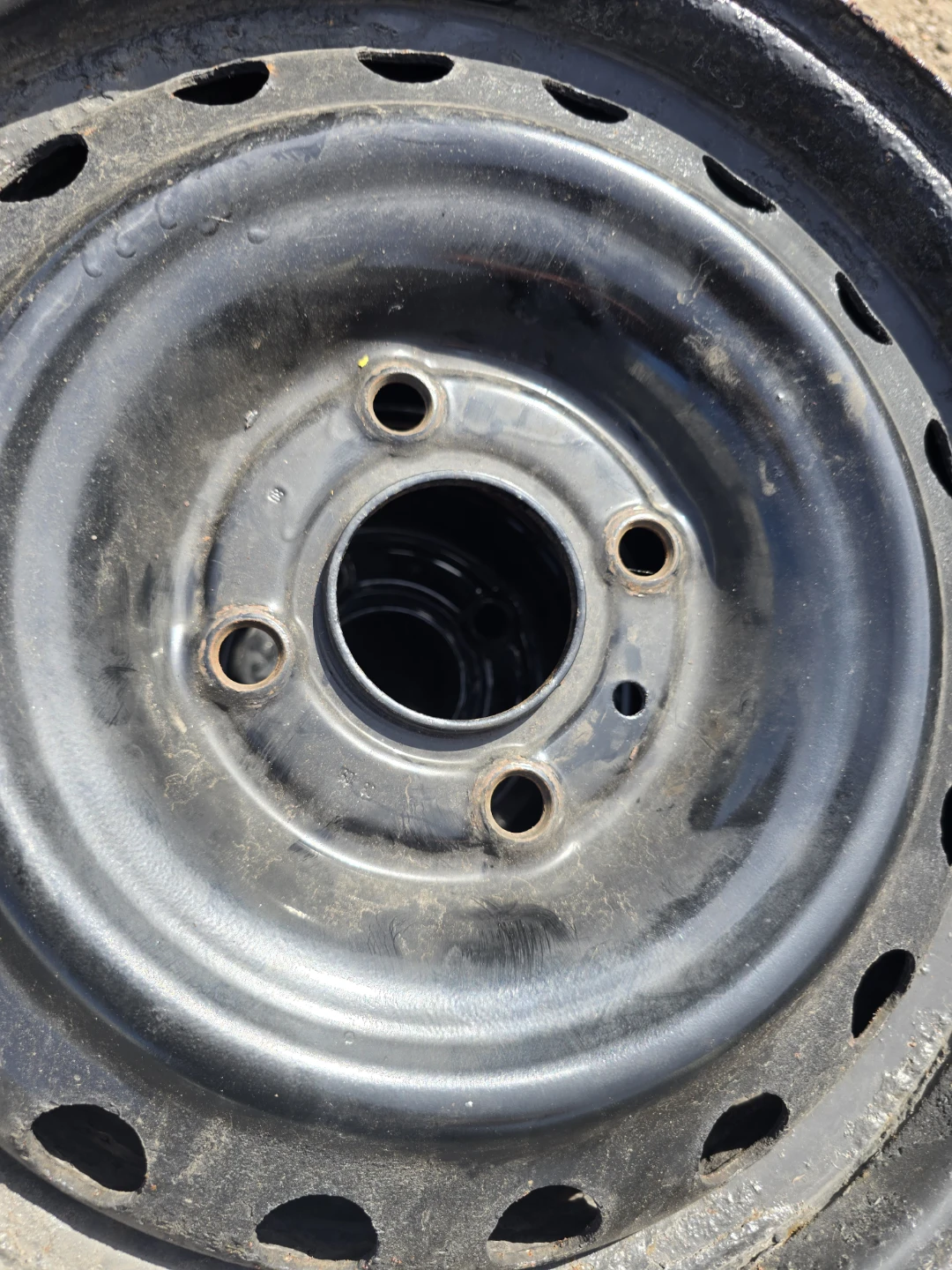 Set of 4 Black Steel Wheels 4x114.3 - photo 4