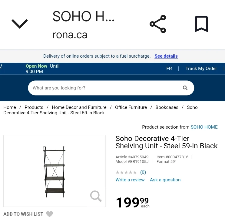 Hudson 4 Tier Tall Bookshelf - SOHO COLLECTION - photo 2
