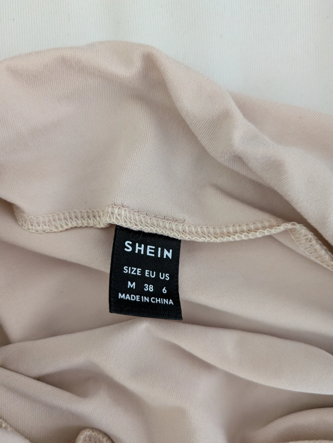 SHEIN Ruched Tube Top Beige Summer Sexy Top 15" ptp - photo 2