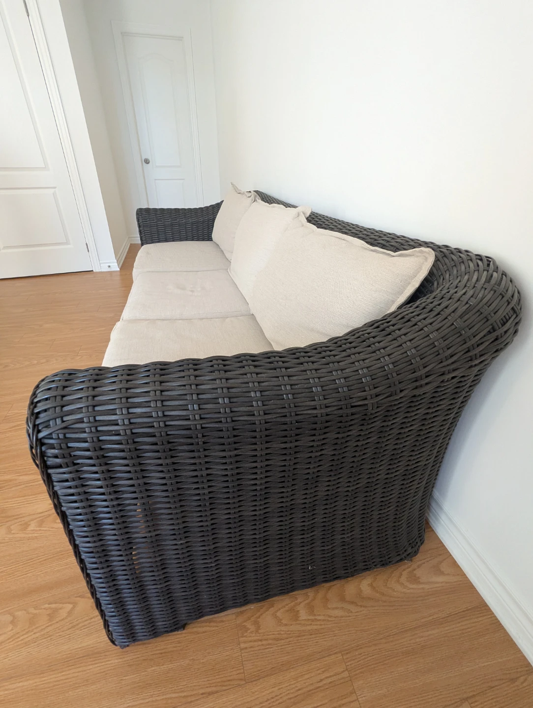 Canvas Wicker Outdoor Sofa - photo 2