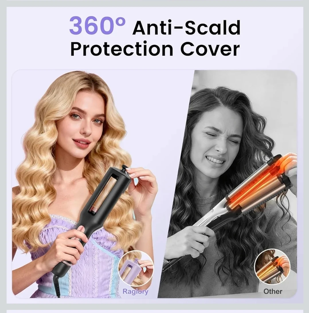 NEW Hair Crimper Waver Curler Wand 4 Adjustable Curling Waves - photo 2