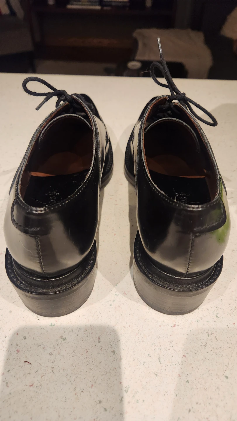 Acne Studios Black Leather Oxford Shoes - photo 2