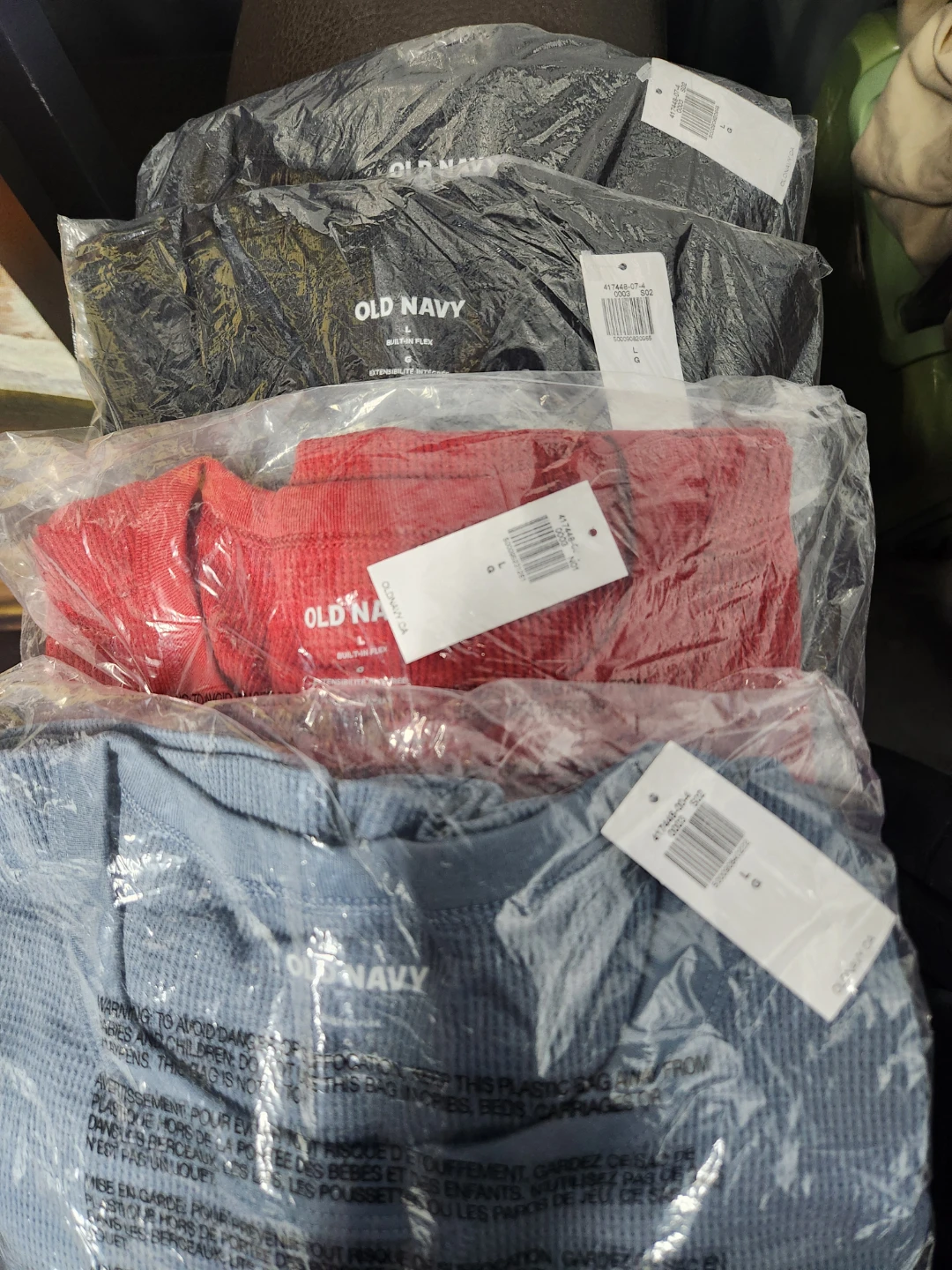 Brand New Old Navy Men Waffle Long Sleeve*4 bundle - L - photo 2