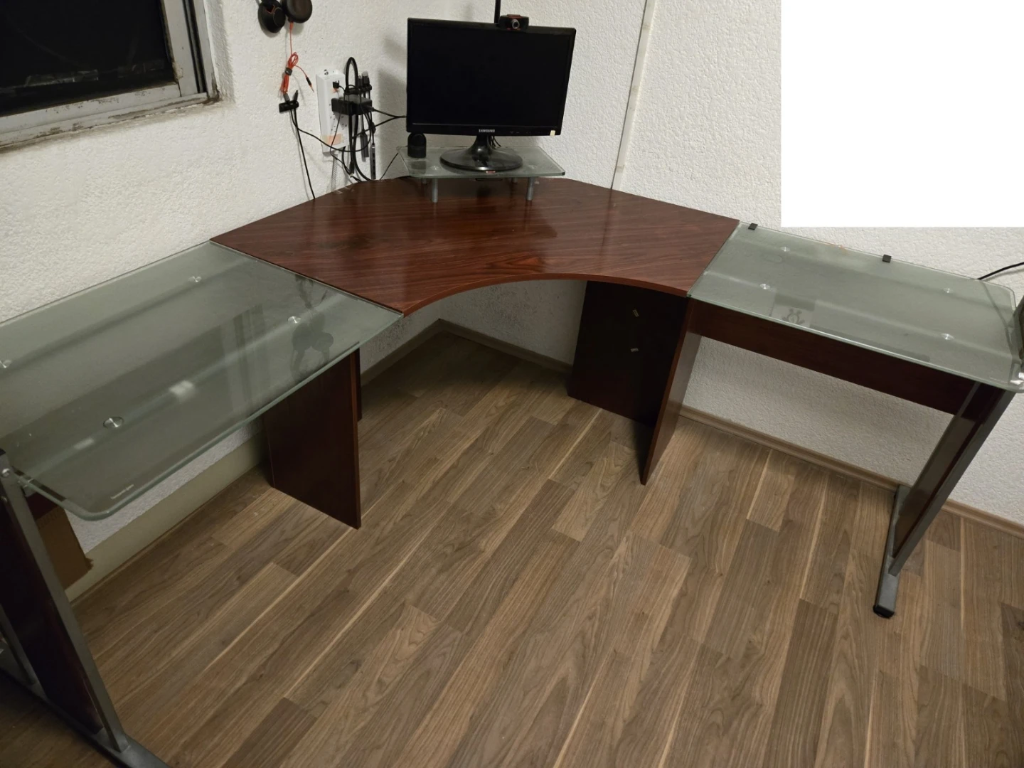 Glass Top Corner Desk - photo 2