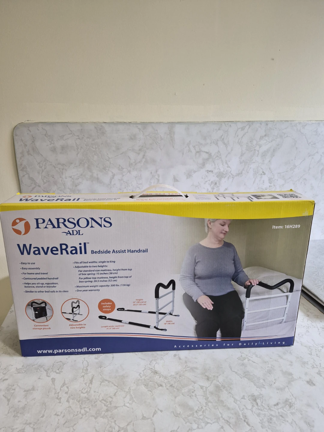 Parsons ADL WaveRail Bedside Assist Handrail