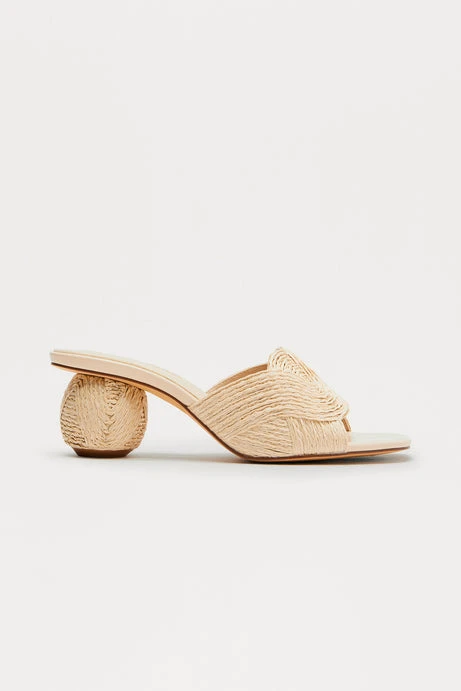 Beige Braided Heeled Mules - photo 2