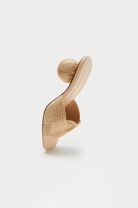 Beige Braided Heeled Mules - photo 3