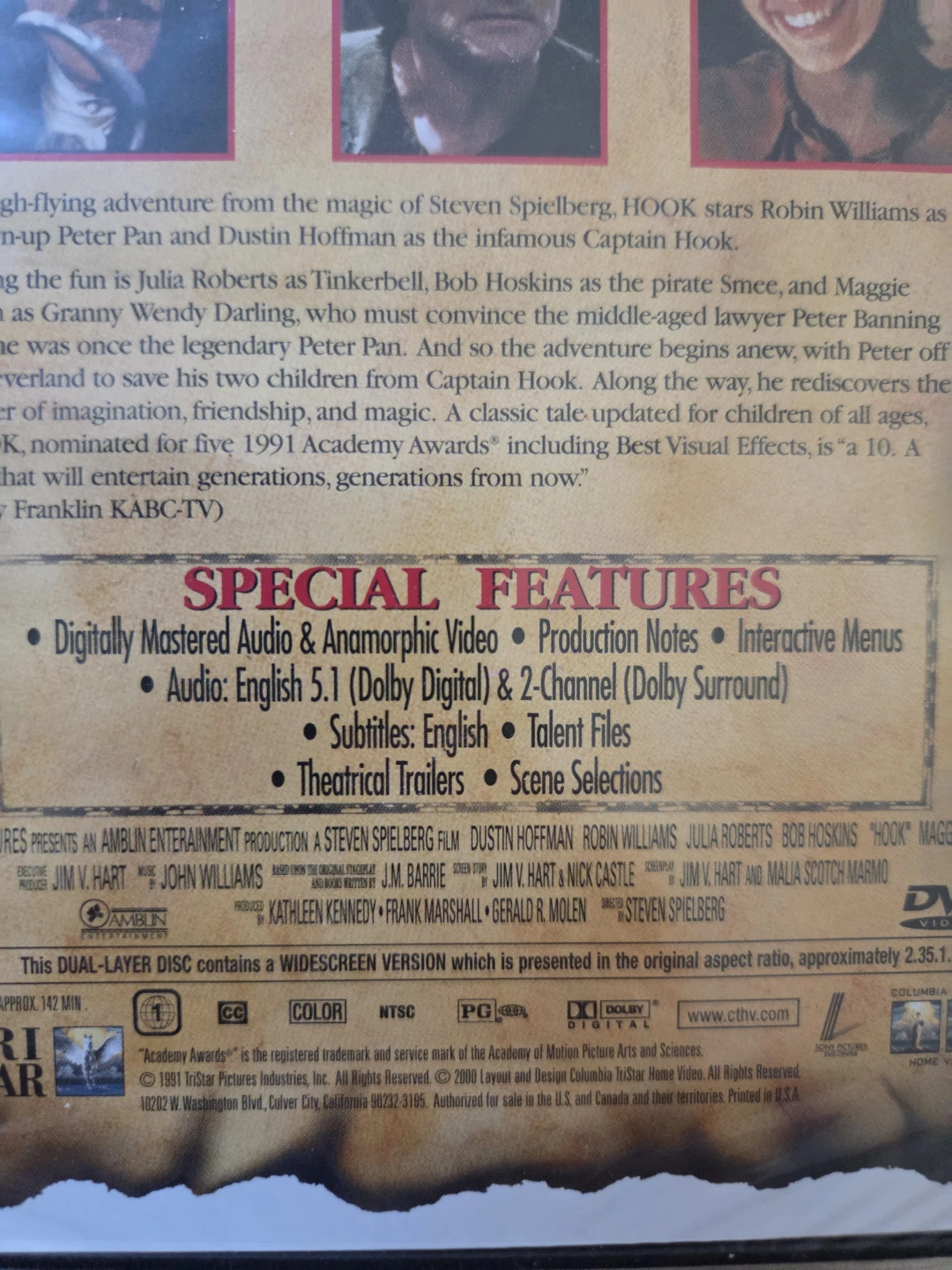 Hook (NEW) DVD Sealed in plastic - photo 3