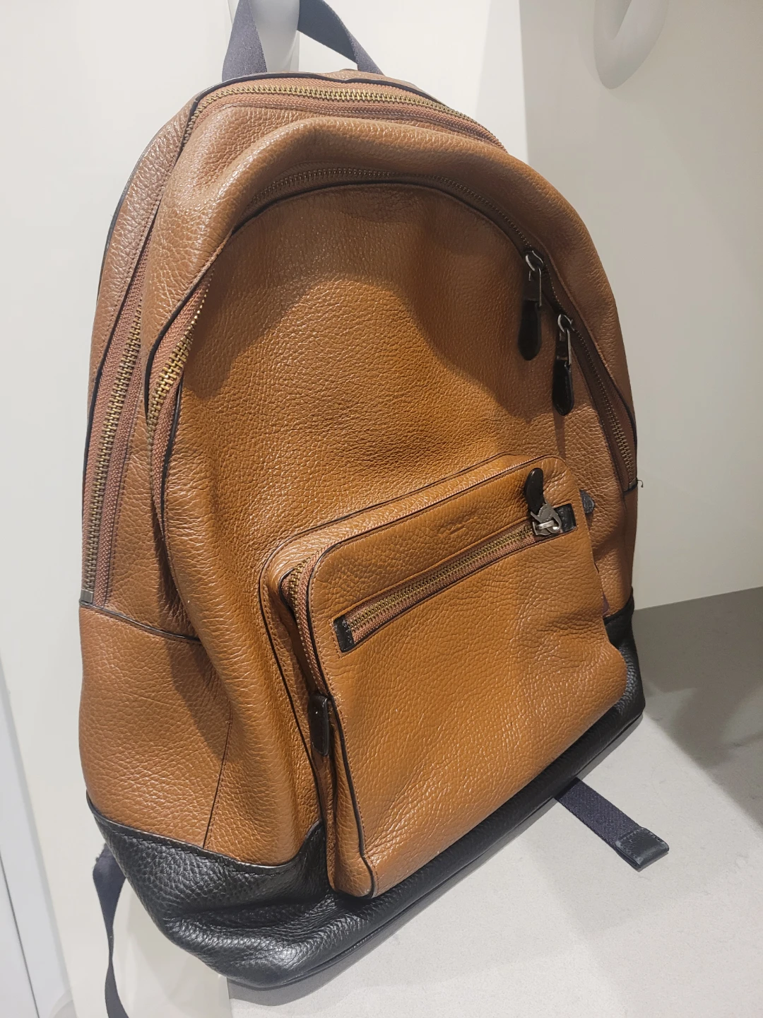 Coach F35429 West Backpack in Saddle, and Black city work school - photo 2