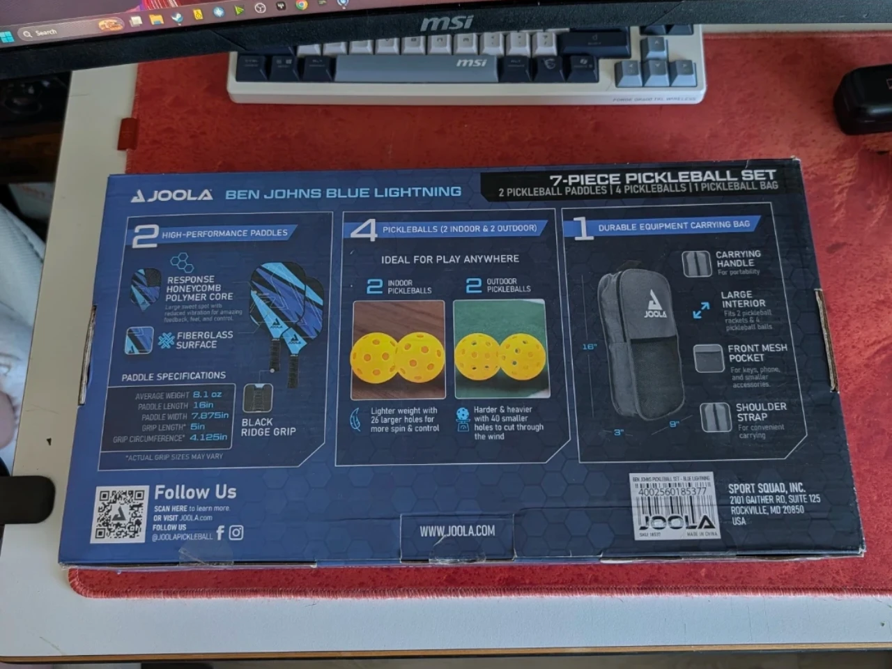 JOOLA Ben Johns Blue Lightning 7-Piece Pickleball Set - photo 2
