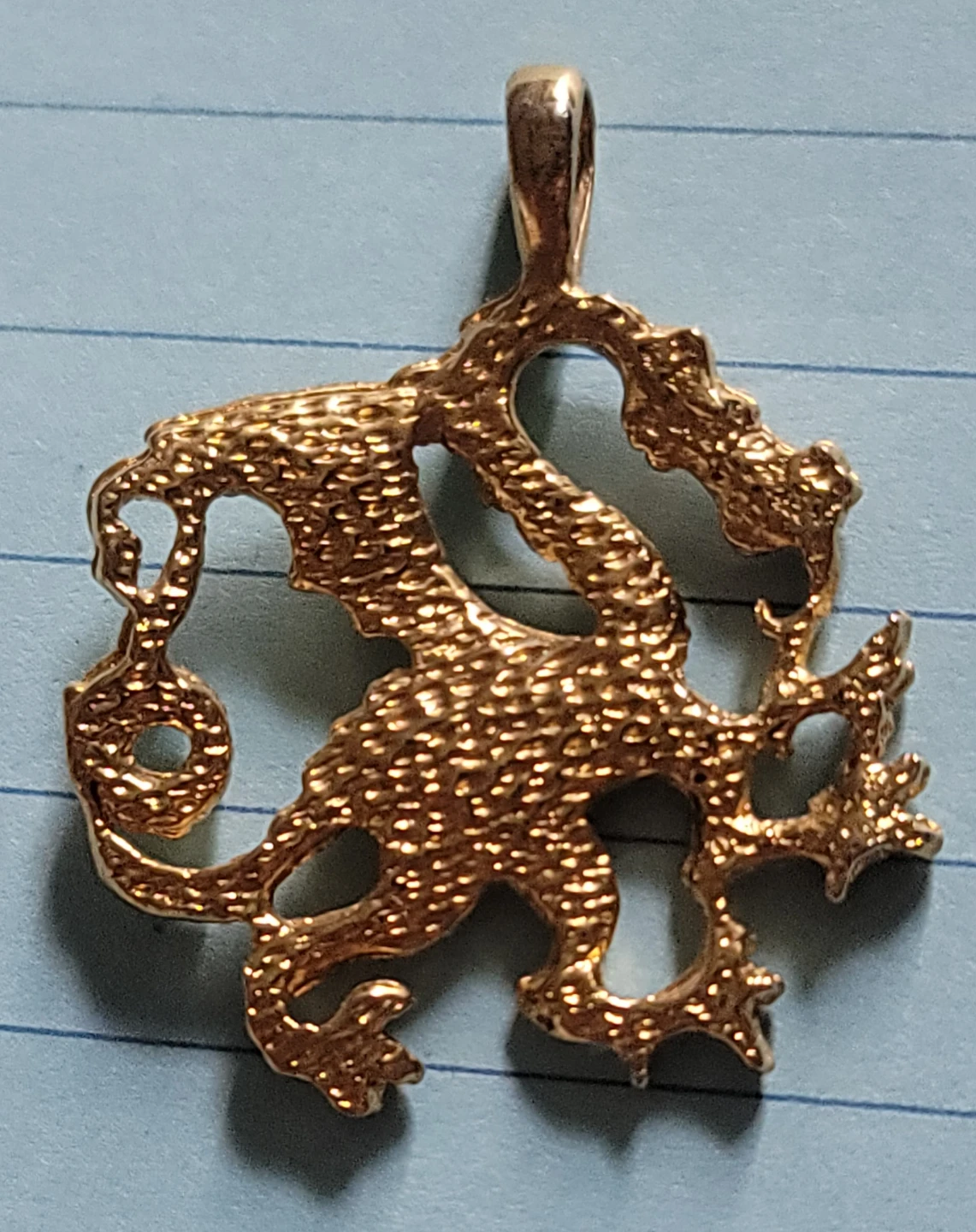 Gold Tone Dragon Pendant - photo 3