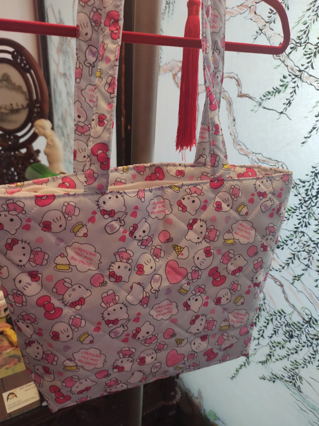 Hello Kitty Quilted Tote Bag