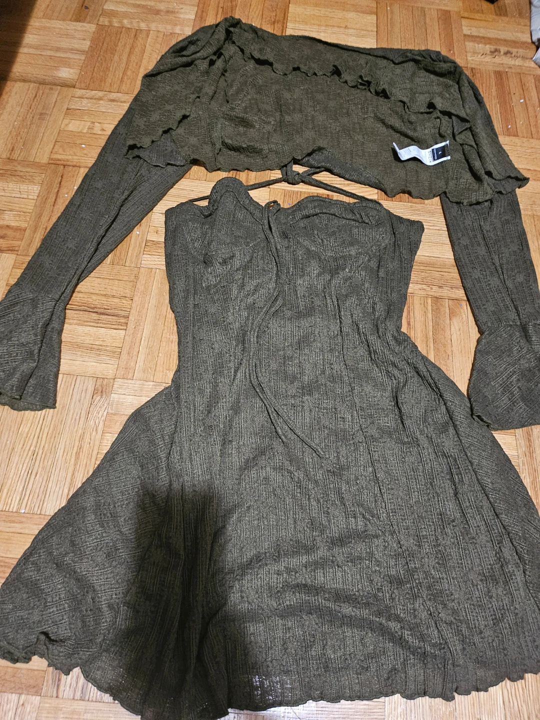 SHEIN Ribbed Corset Dress with Bolero - photo 4