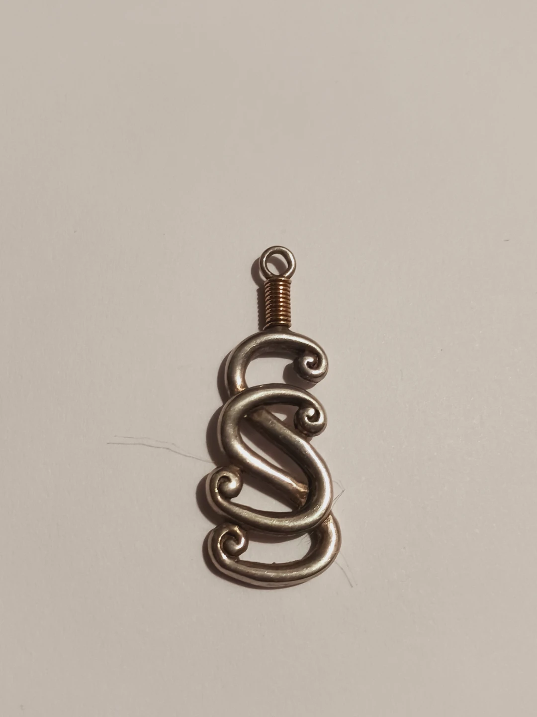 Handmade Sterling Silver 925 'S' Pendant - photo 3