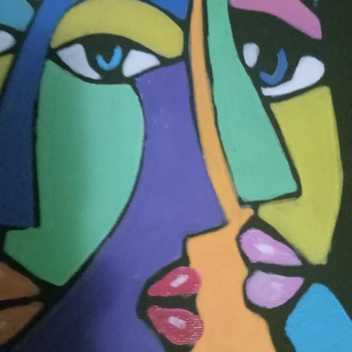 Abstract Faces Art Print - photo 2