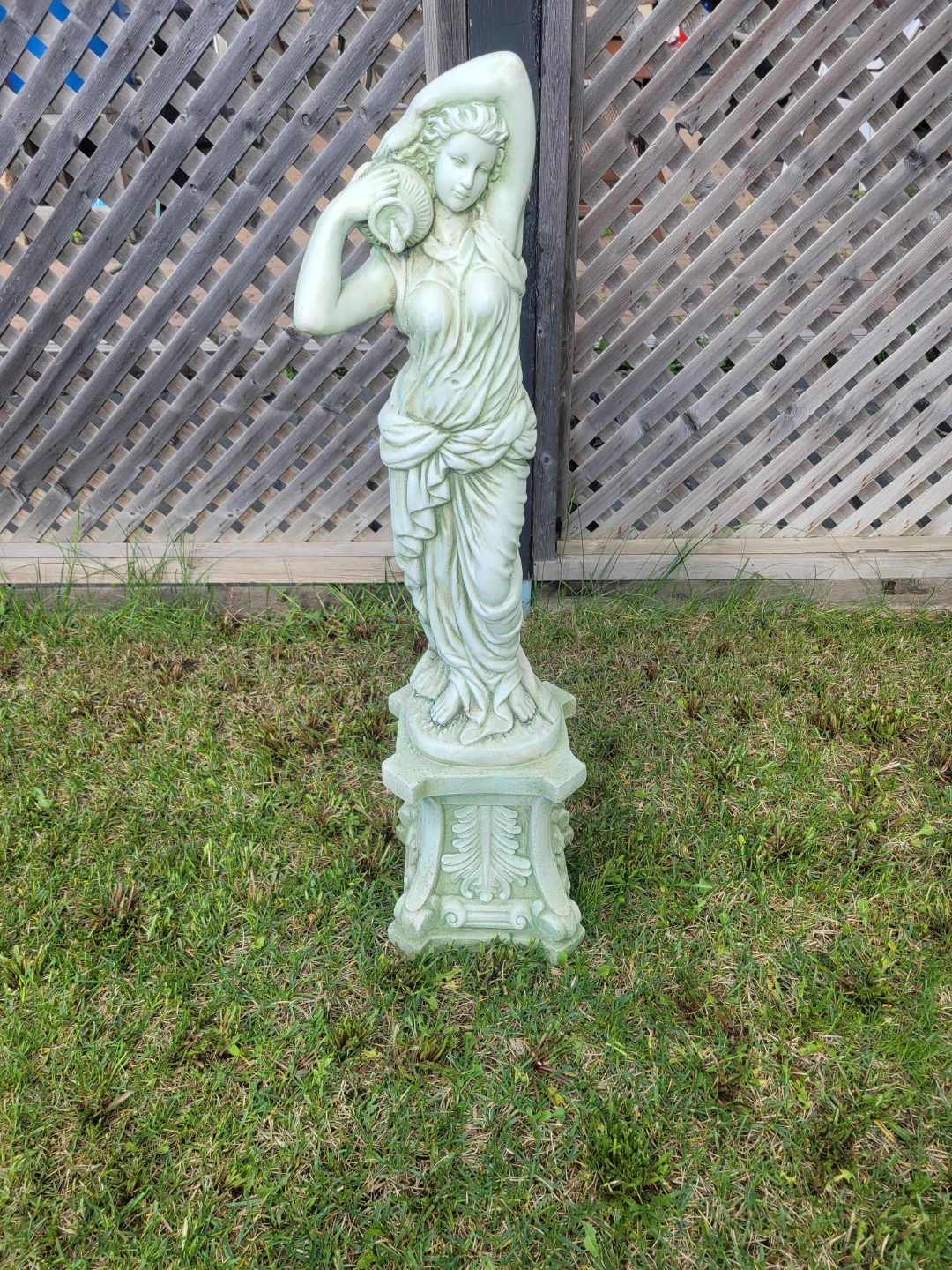Vintage Garden Statue with Pedestal