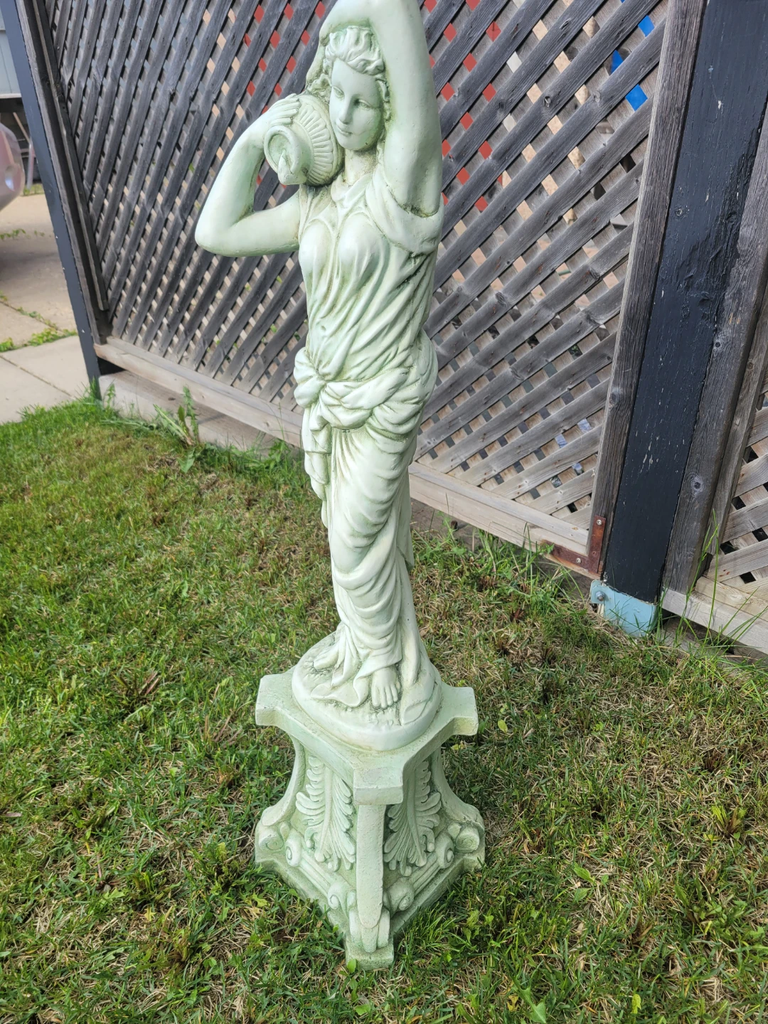 Vintage Garden Statue with Pedestal - photo 2