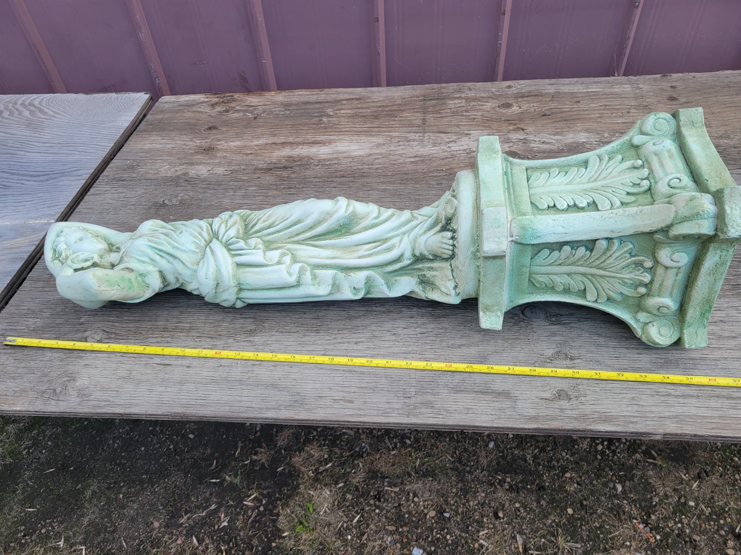 Vintage Garden Statue with Pedestal - photo 3