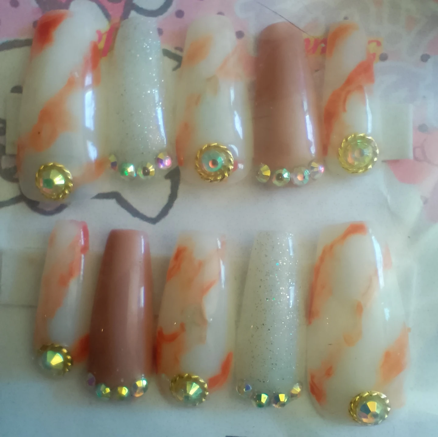 10 individual sets of designer inspired press-on nails - photo 3
