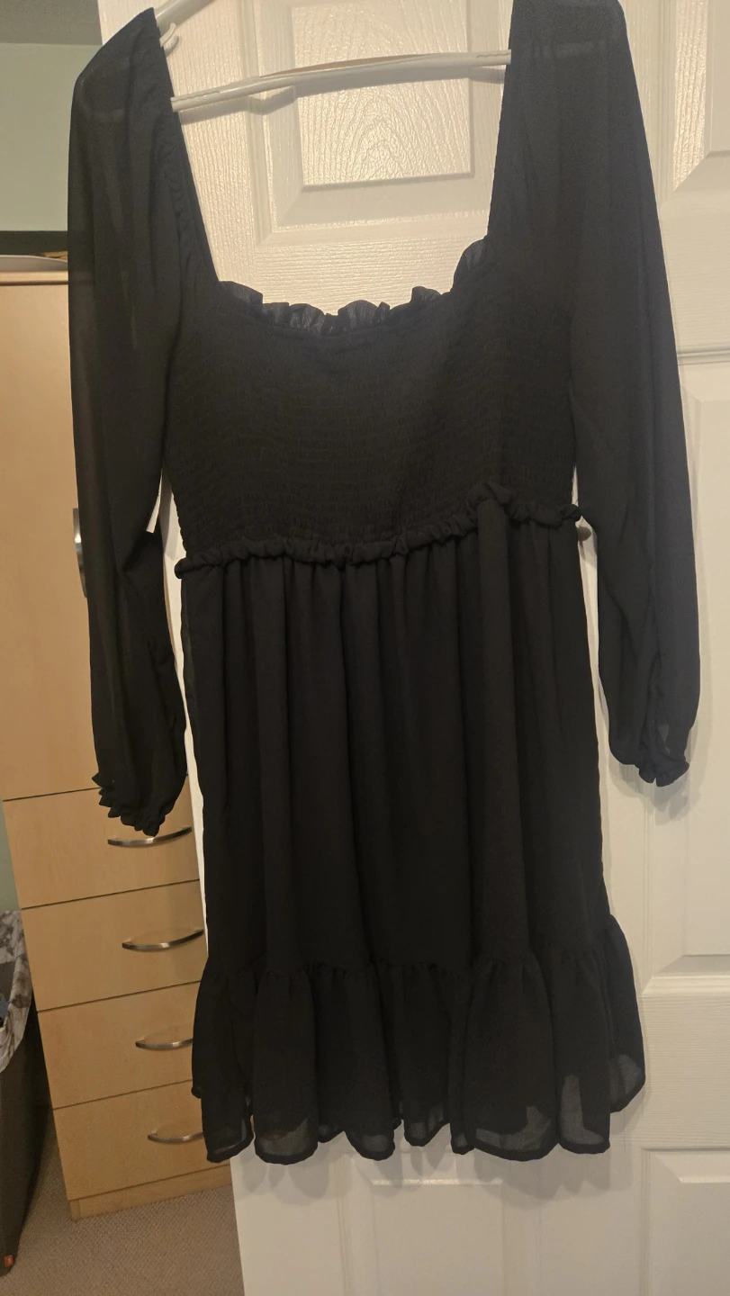 Ardene Black Smocked Dress