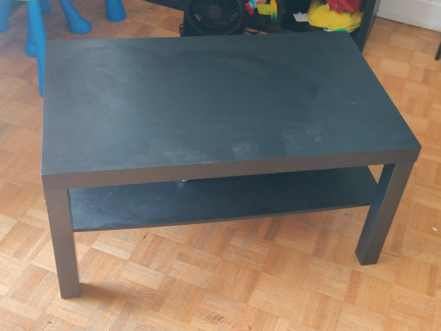 Black Coffee Table with Shelf - photo 2