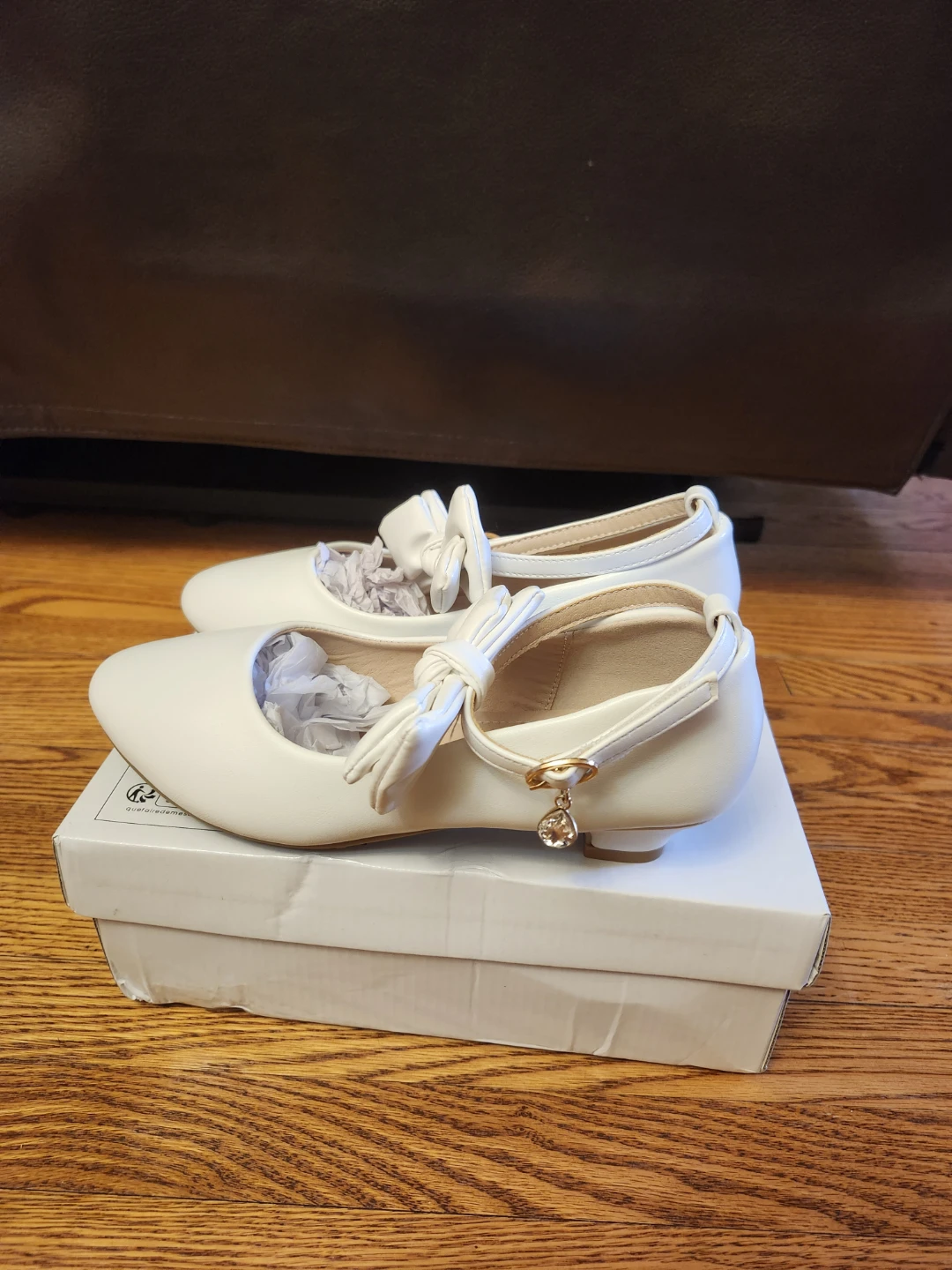Kid Girl White Dress Shoes - Size CN35 - photo 3