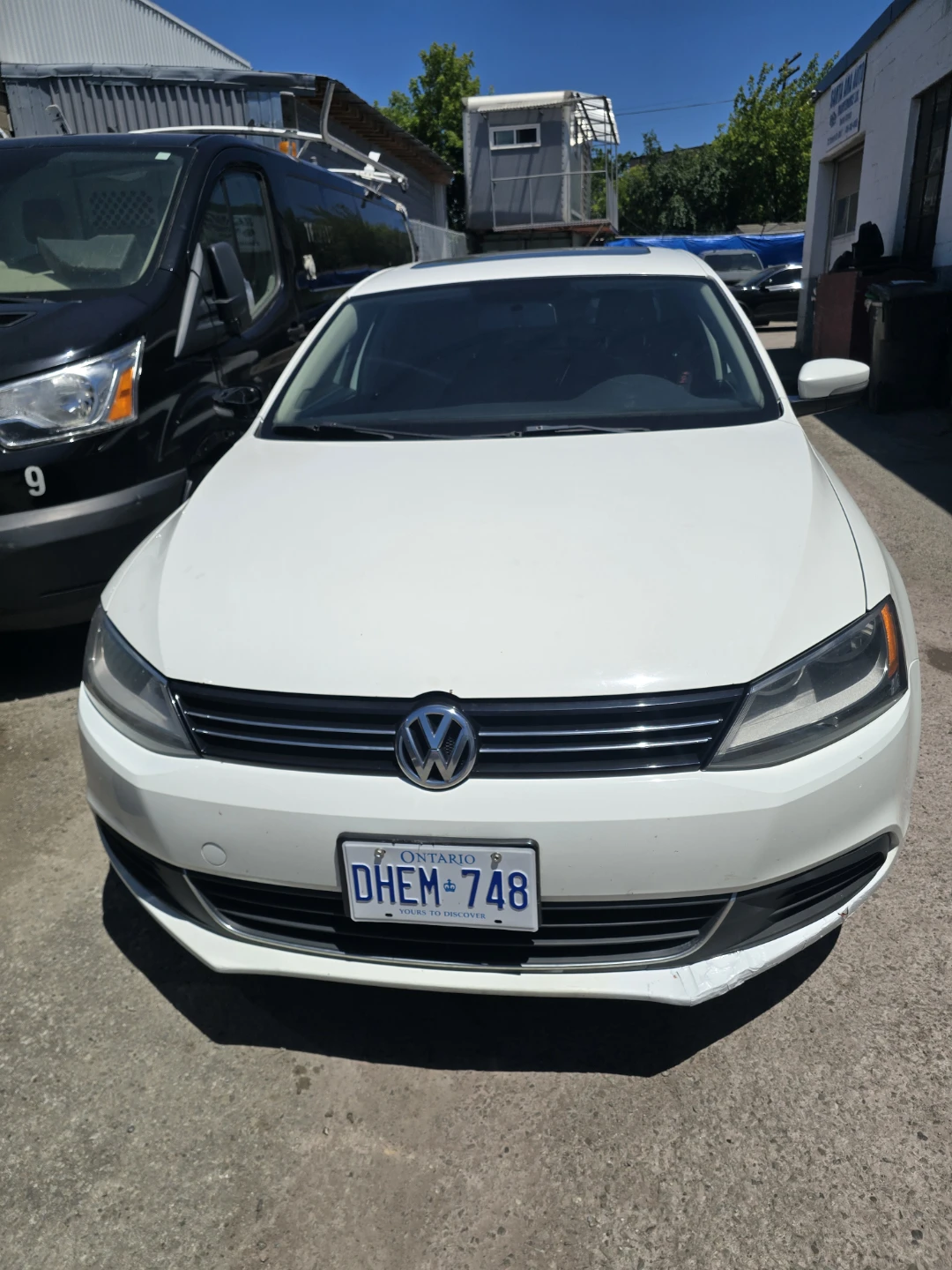 White Volkswagen Jetta 2014  comes with safety expiring July 8th