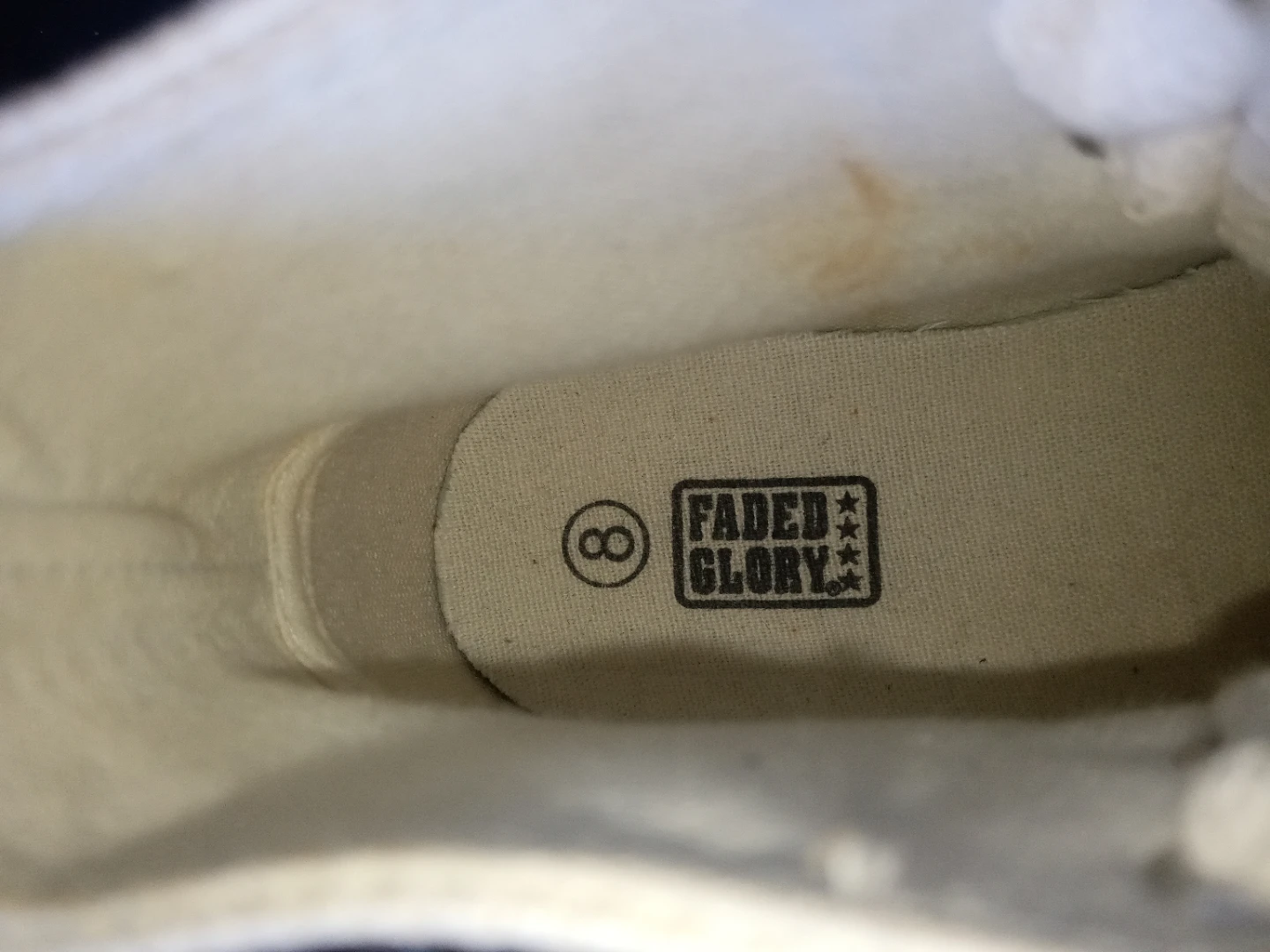 Faded Glory White High-Top Sneakers Size 8 - photo 4