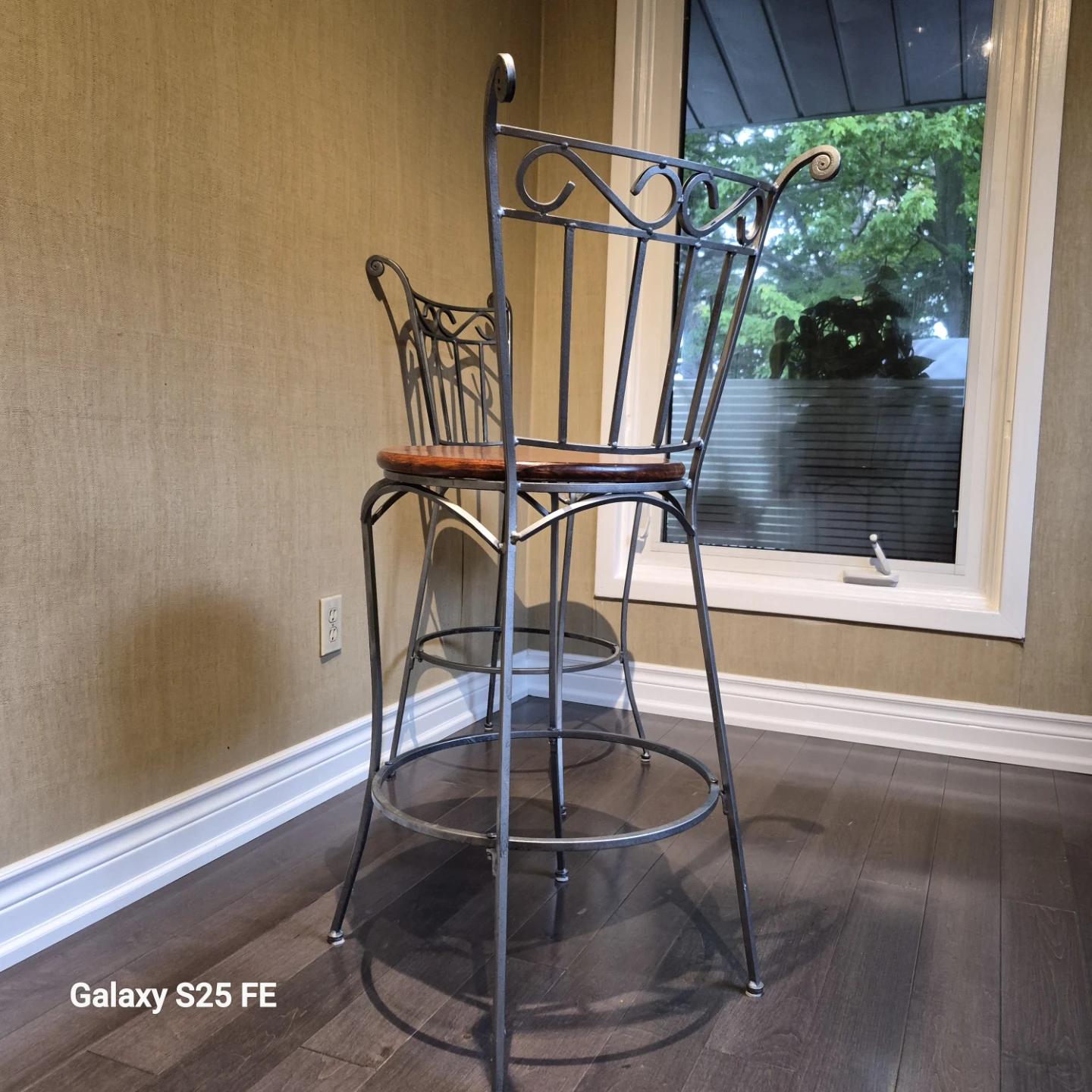 Metal and Wood Bar Stool - photo 4
