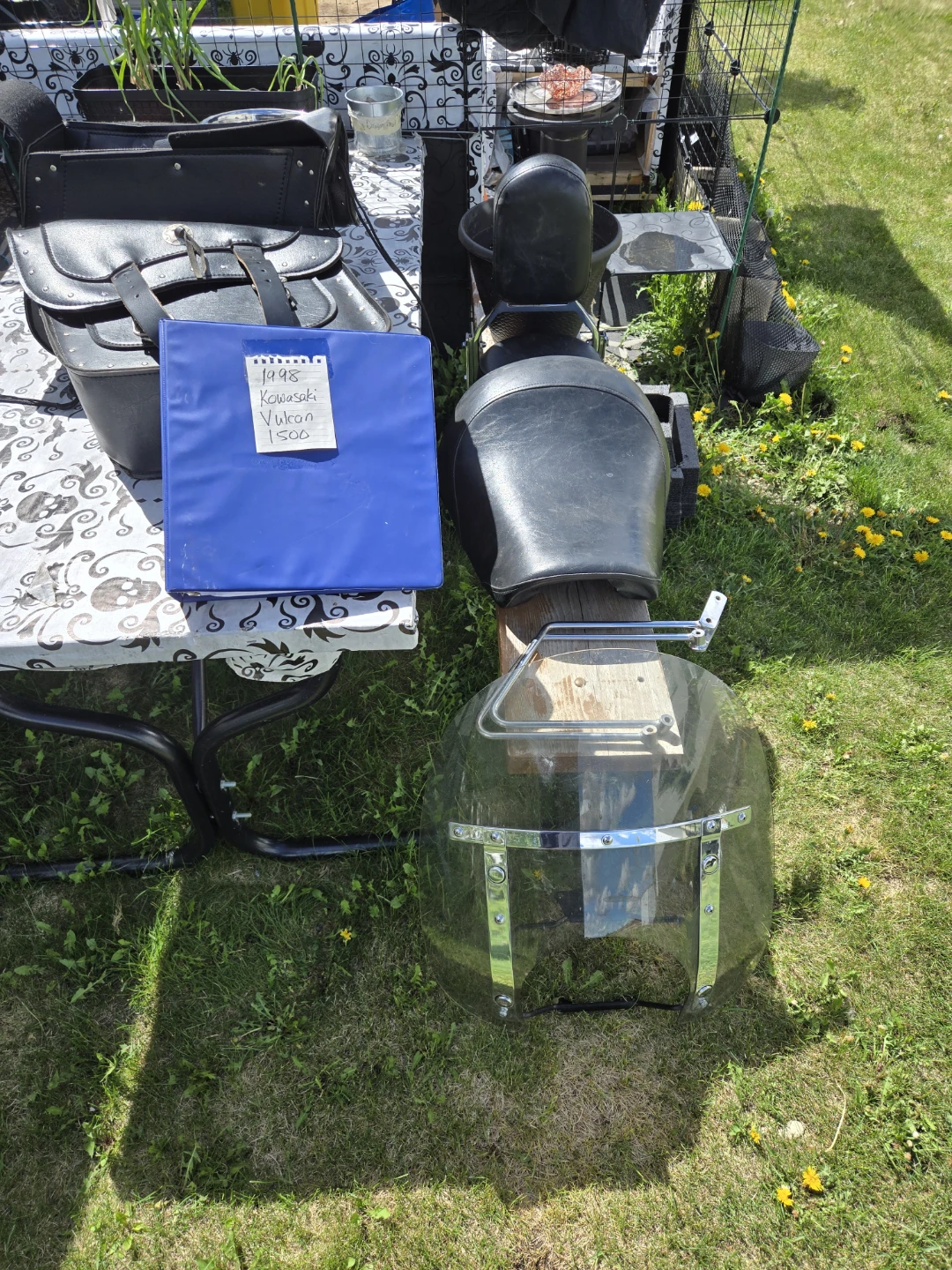 Motorcycle Saddlebags, Seat & Windshield