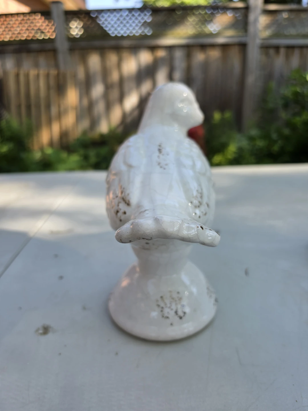 White Ceramic Bird Figurine - photo 3