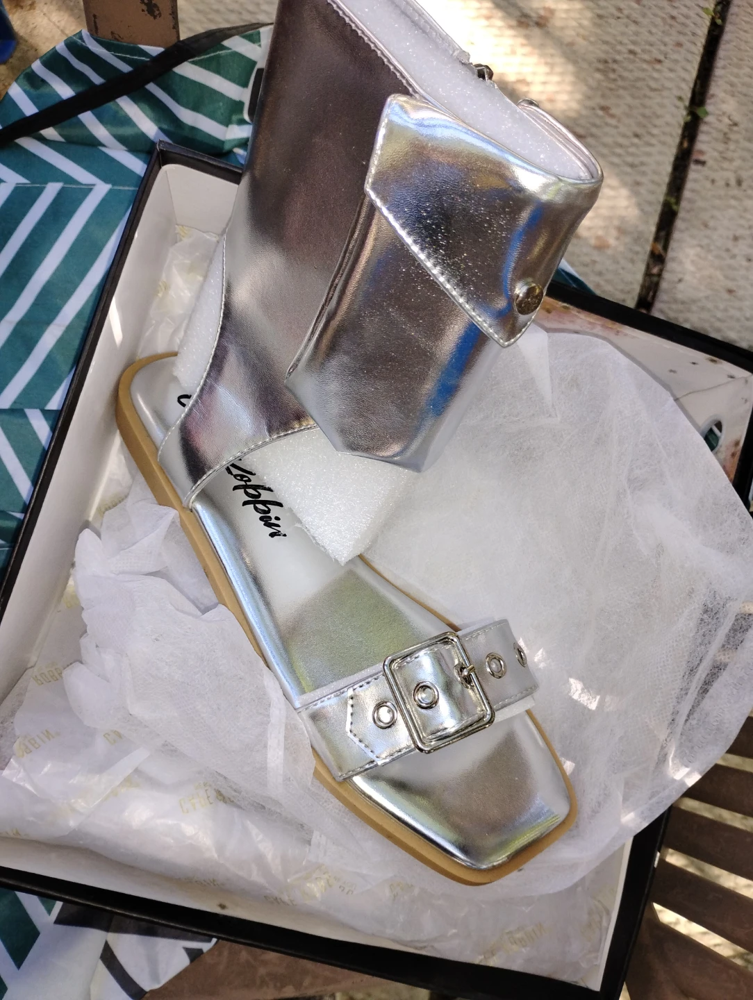 Cape Robbin Silver Sandals⚽ - photo 2