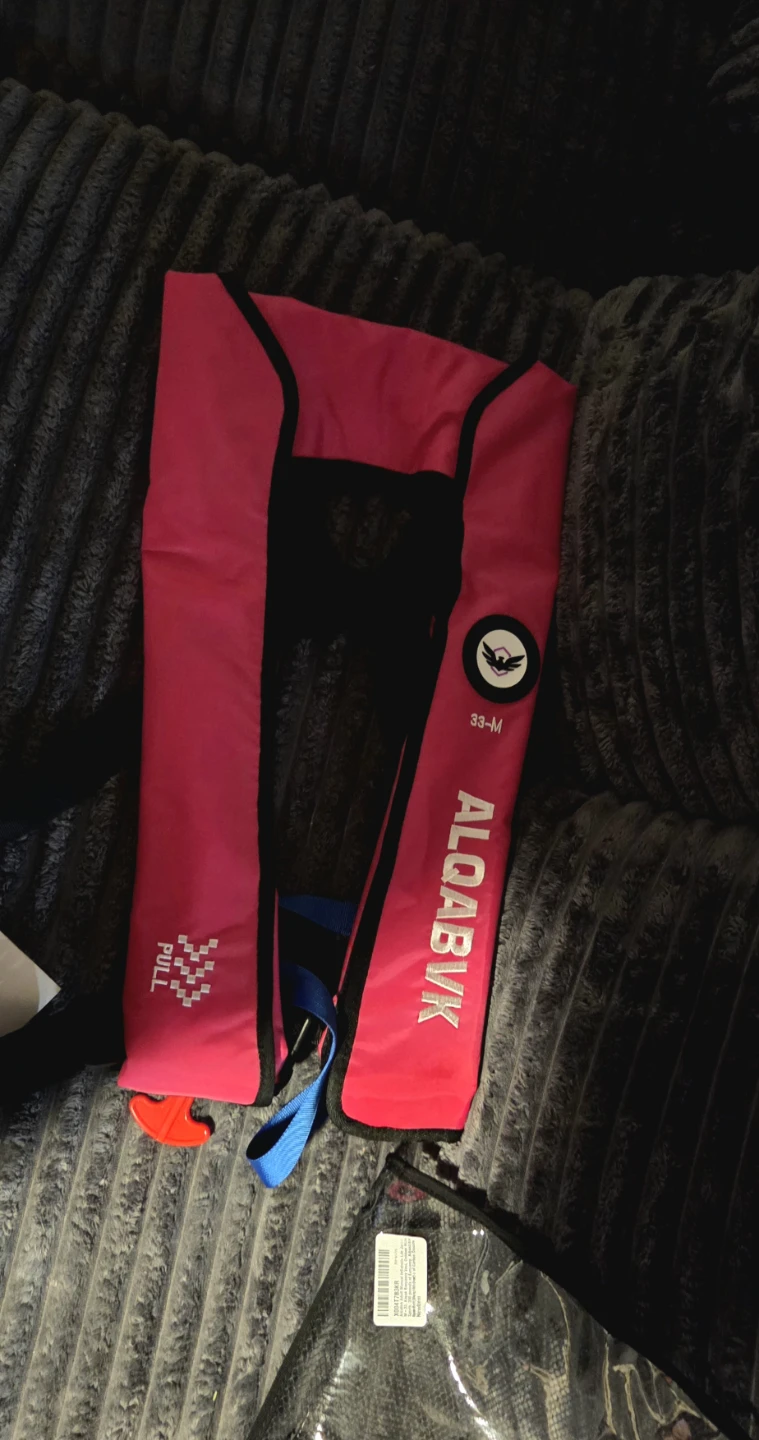 Inflatable Life Jacket Vest - Pink - Size M - photo 3