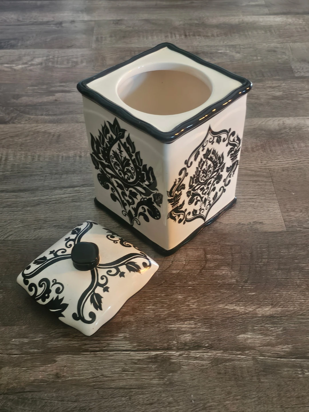 Decorative Ceramic Canister with Lid - photo 2