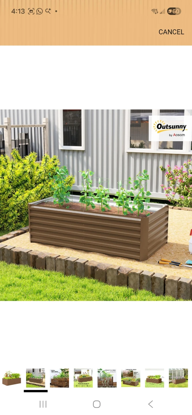 Raised Garden Bed Kit (Brown)