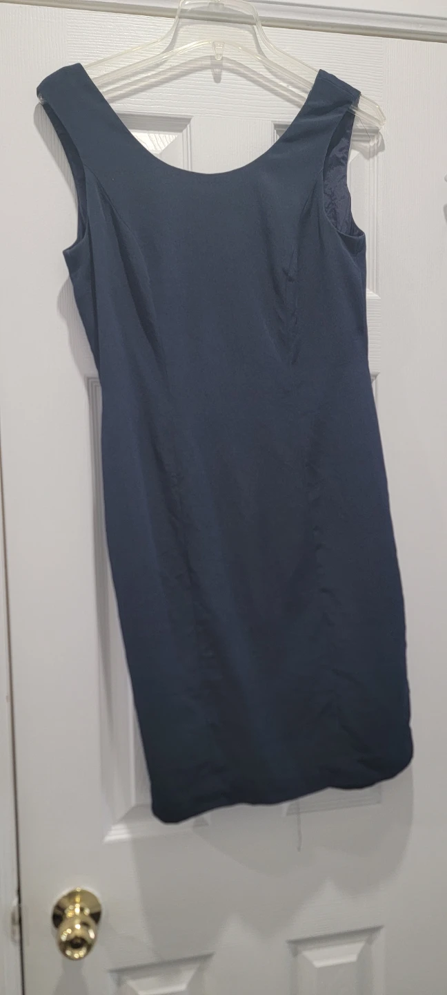 Talbots 100% Silk Navy Dress Suit Size 6 - photo 3