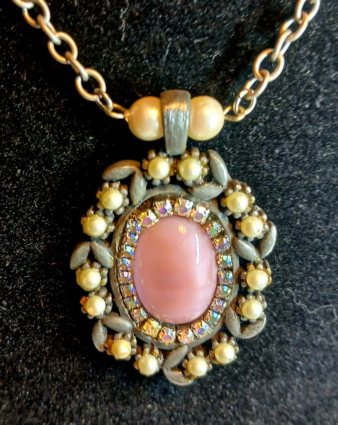 Pink stone Necklace, Earring and ring Set - photo 4