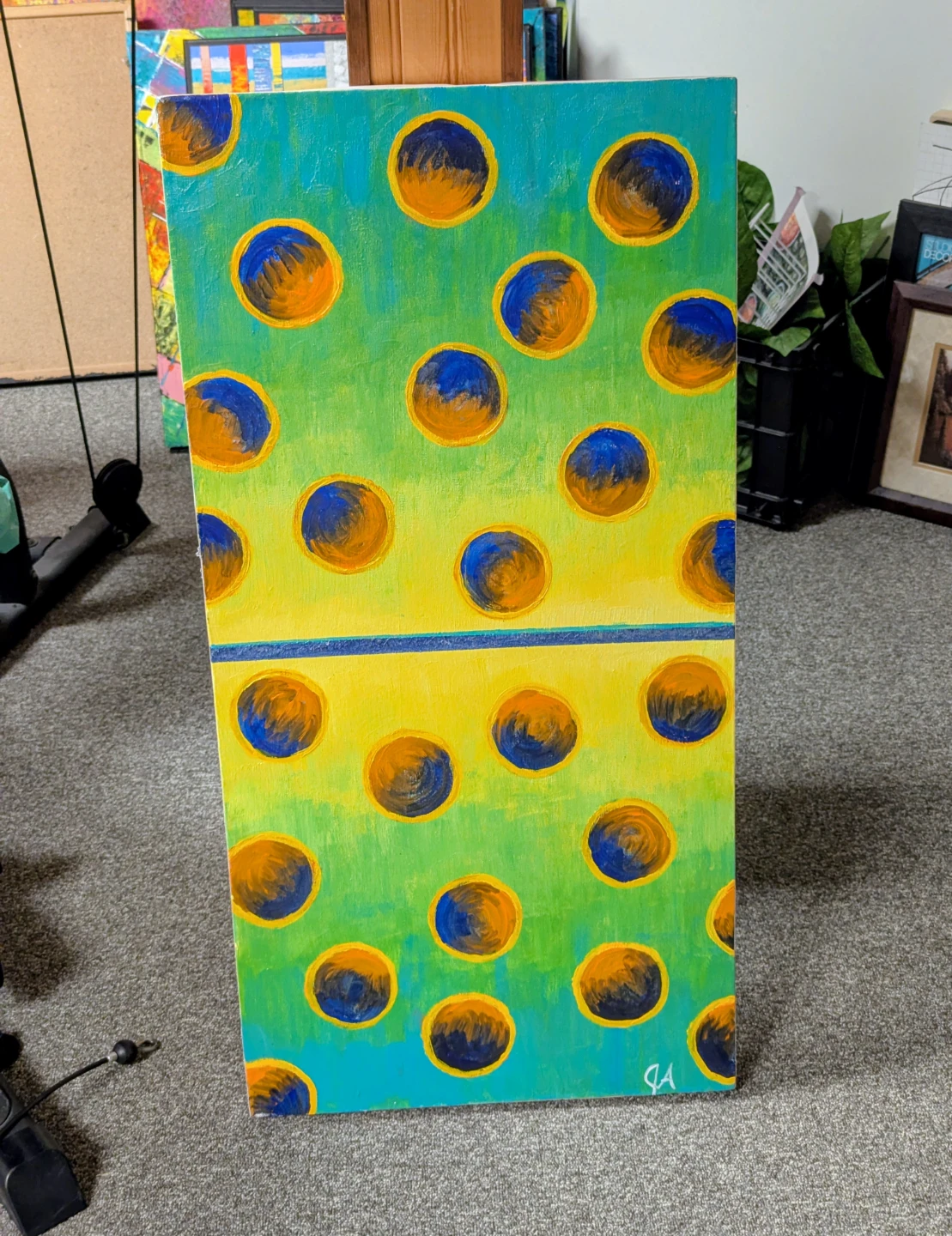 Original Abstract Dot Painting
