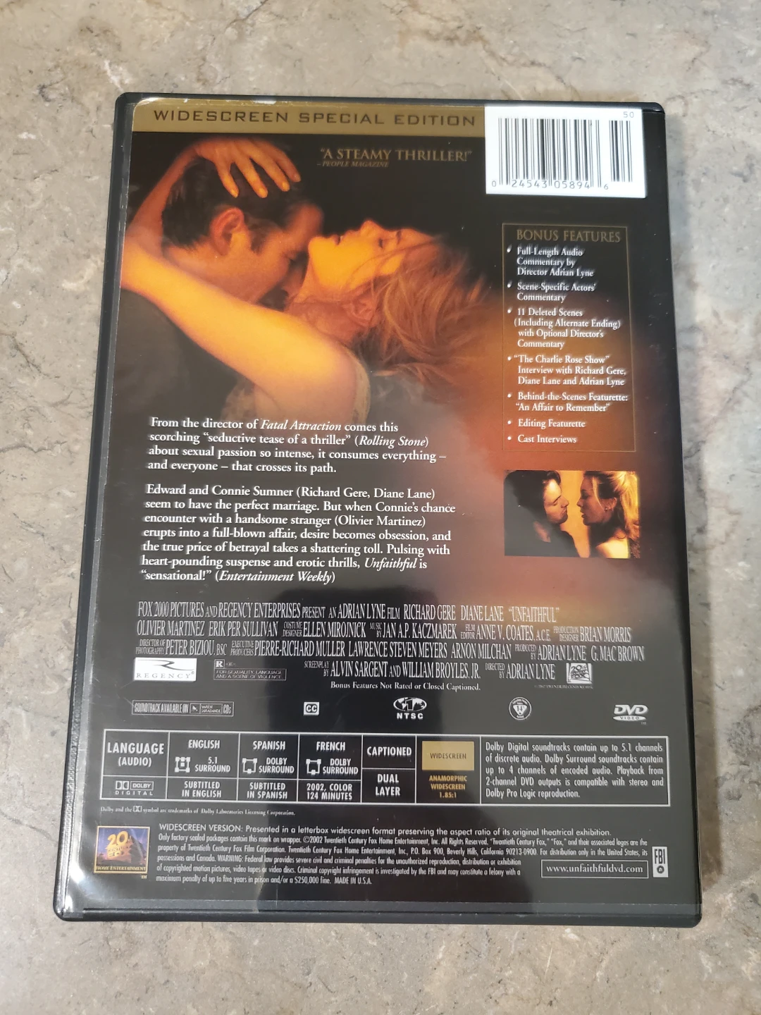 Unfaithful DVD ⚽ - photo 2