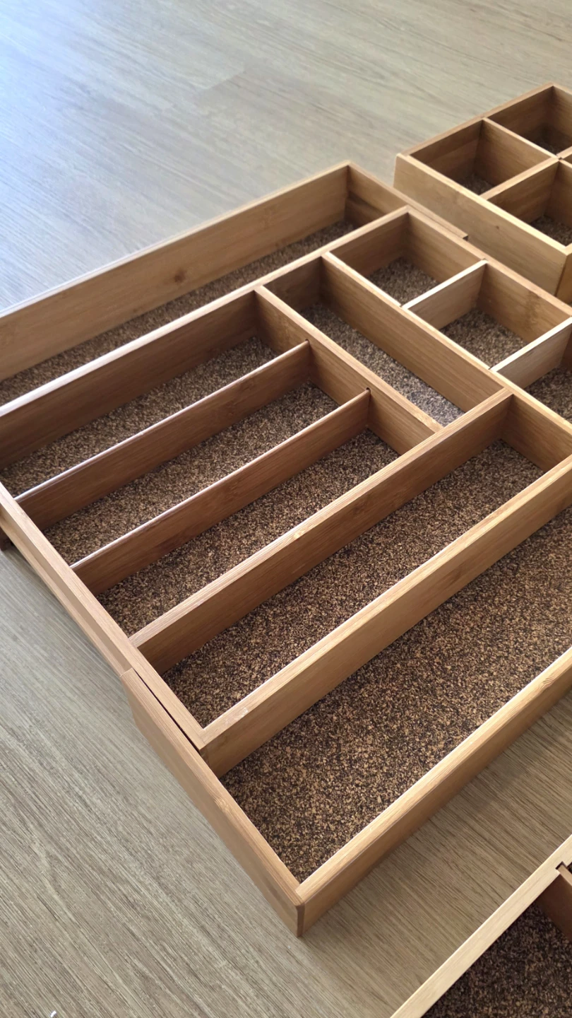 [Moving Sale] 4-piece Bamboo Expandable Drawer Organizer - photo 3