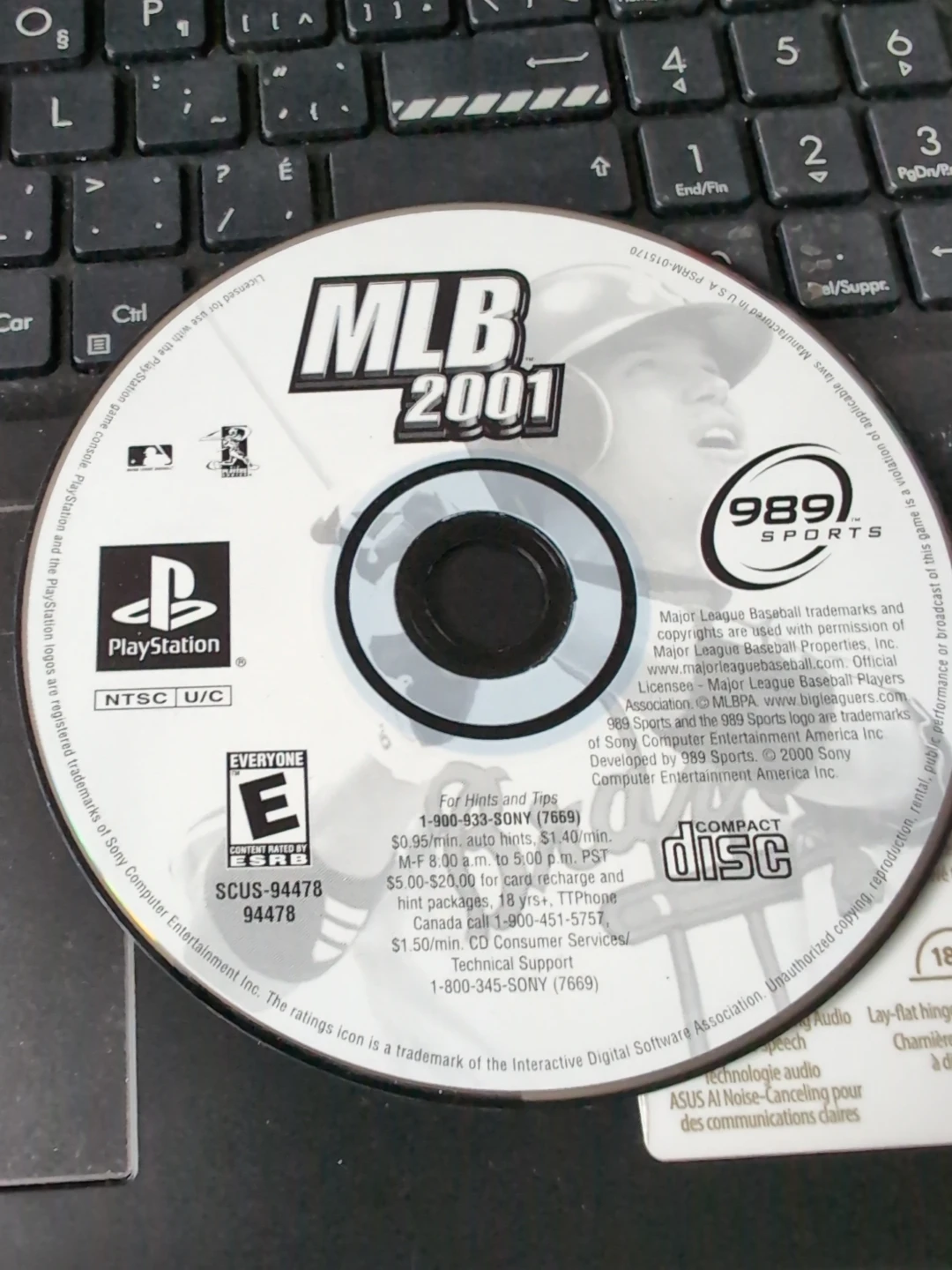 MLB 2001 PlayStation Game Disc