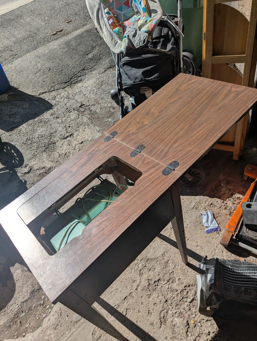 Vintage Sewing Machine Table