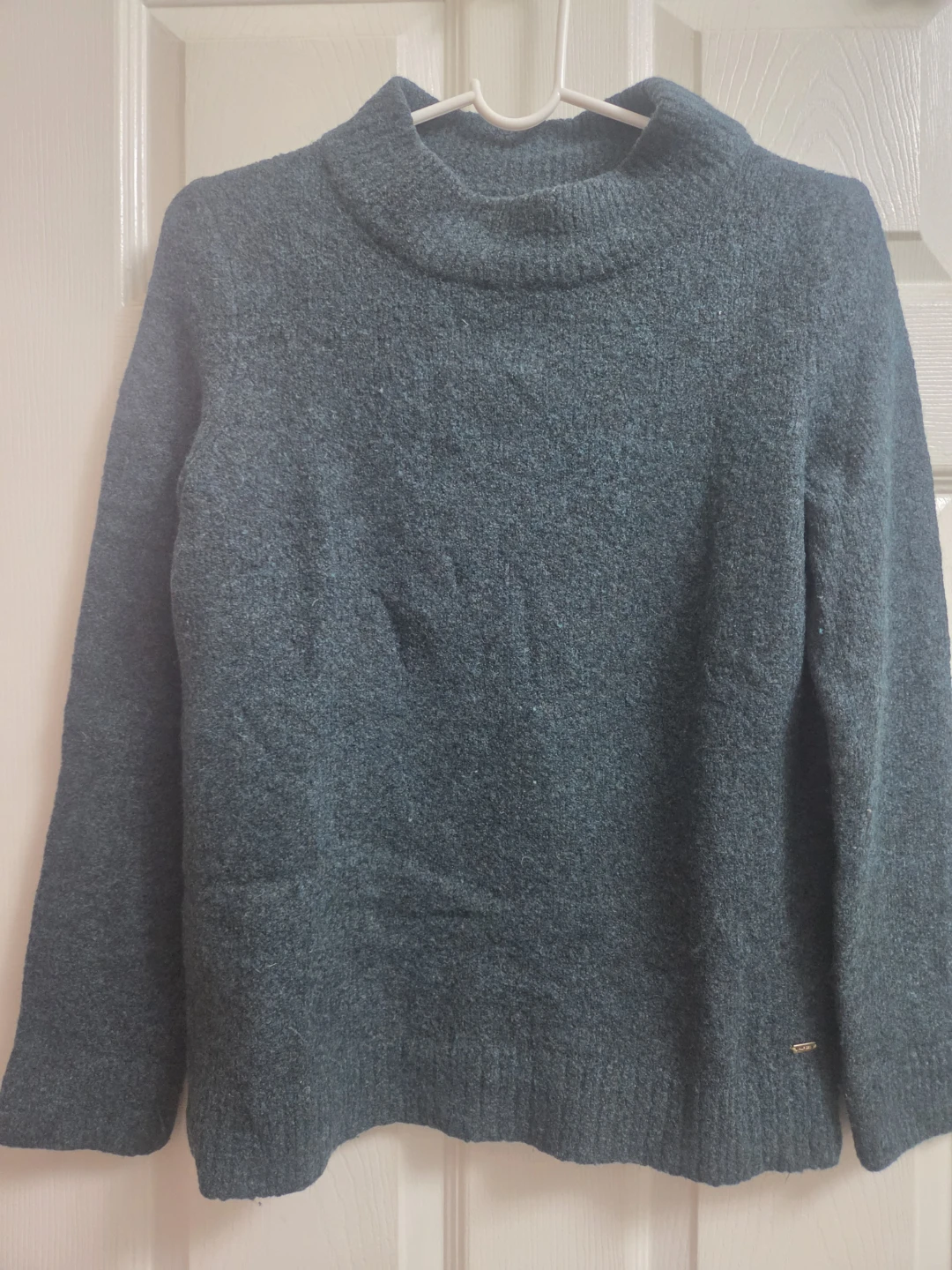 Tommy Hilfiger Mock Neck Sweater - Teal - Size M